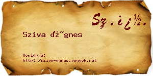 Sziva Ágnes névjegykártya
